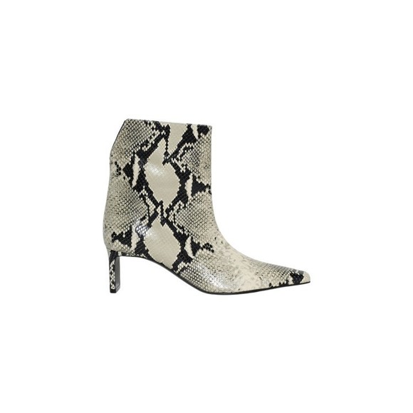 Khaite Shoes - Khaite Ona Ankle Boot Natural Python-Embossed Leather - NWT